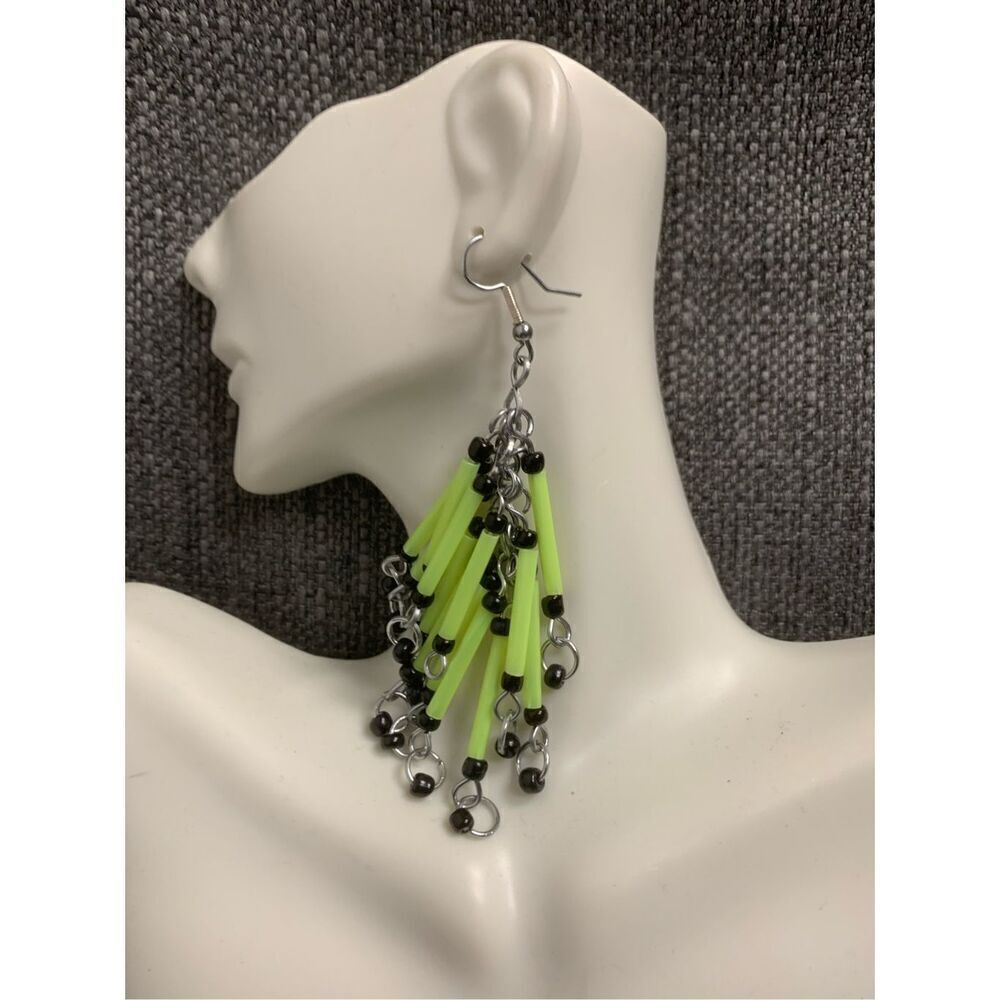 Handmade Straw Dangle Earrings